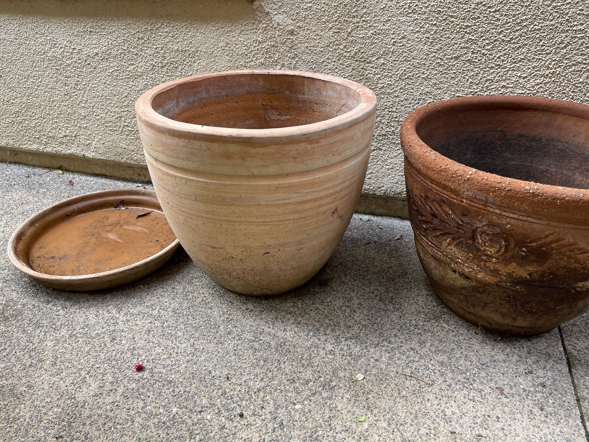 Lot Of 2 Big Terra Cotta Pot, Planters