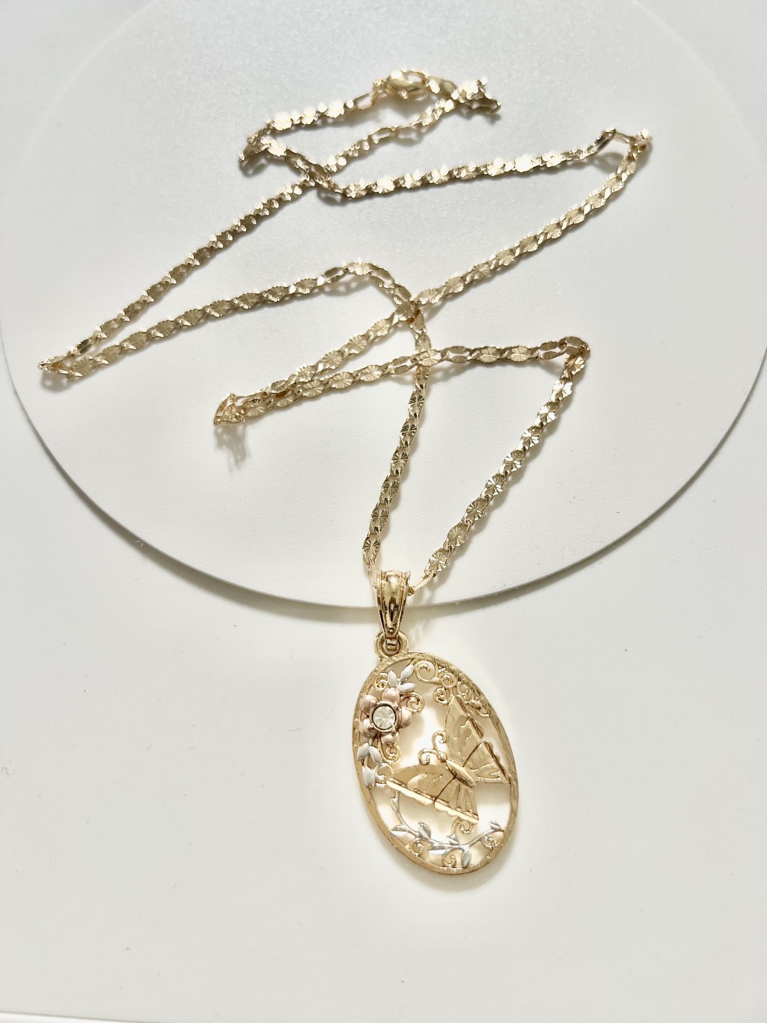 Necklace Butterfly Gold Plated 26Inches