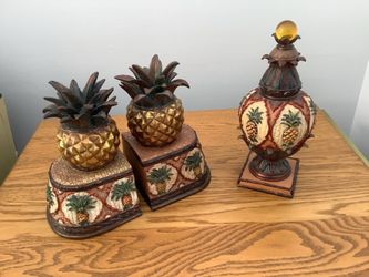 Tropical Decor - Bookends + Matching Centerpiece