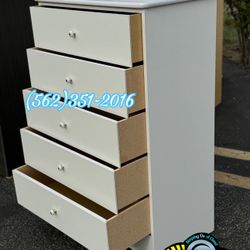 Bright White 5 Drawer Chest 🚚
