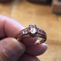Morganite And Pink Tourmaline Ring