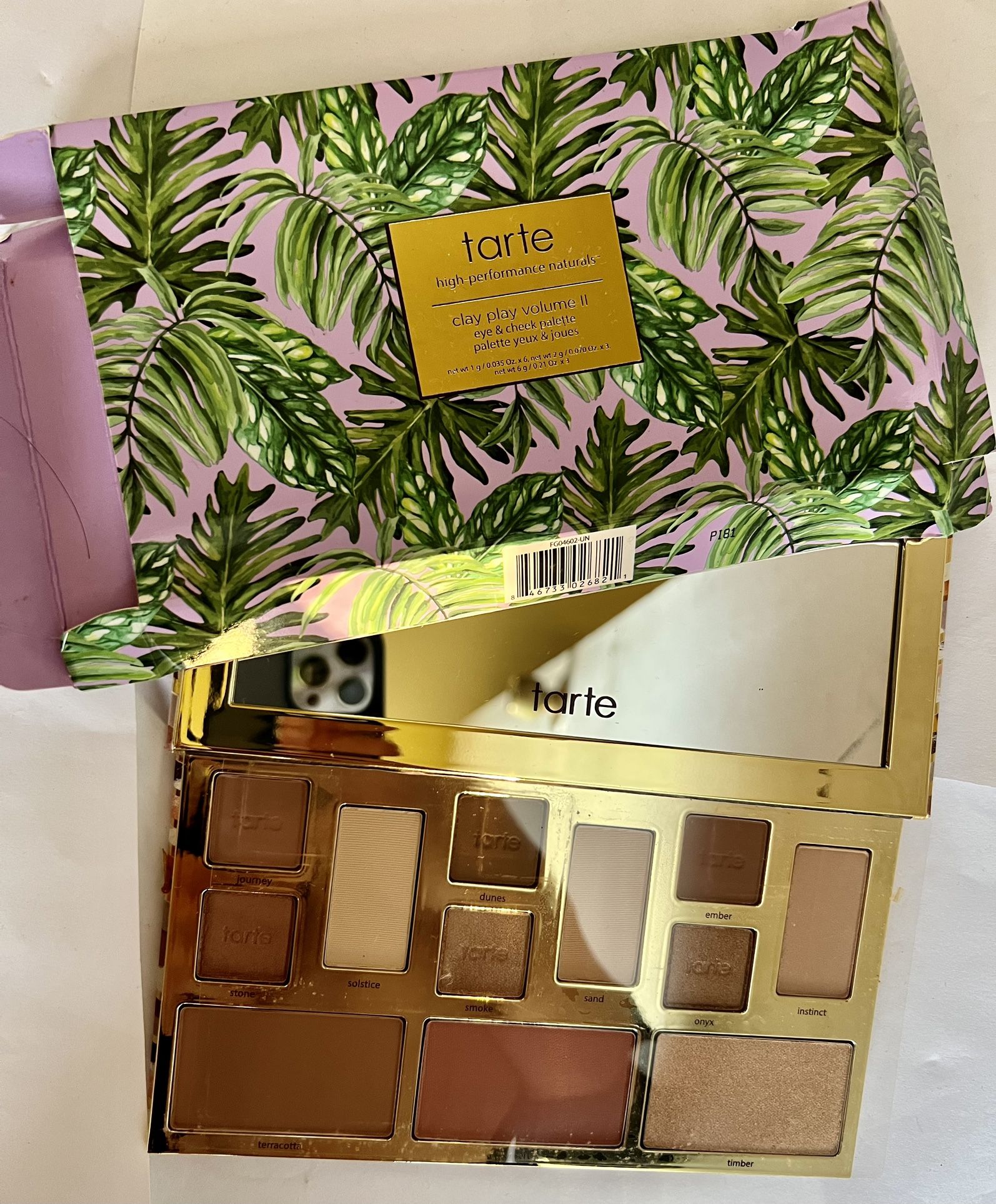 Tarte Clay Play Volume II Eye & Cheek Palette 0.0350 oz. x 6 NIB (poor Box&case