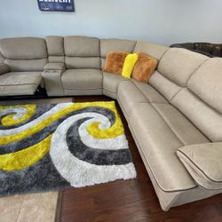  SECTIONAL RECLINING SOFA WITH THREE RECLINERS!!! TEXT 30777 TO 22462 FOR $50 DOWN!!!