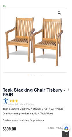 Goldenteak 2 chairs