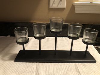 Wrought iron candle holder