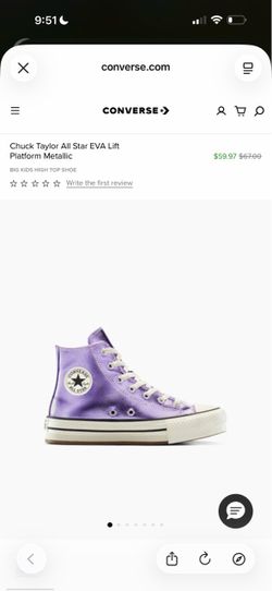 Converse Chuck Taylor All Star EVA Lift Platform Metallic