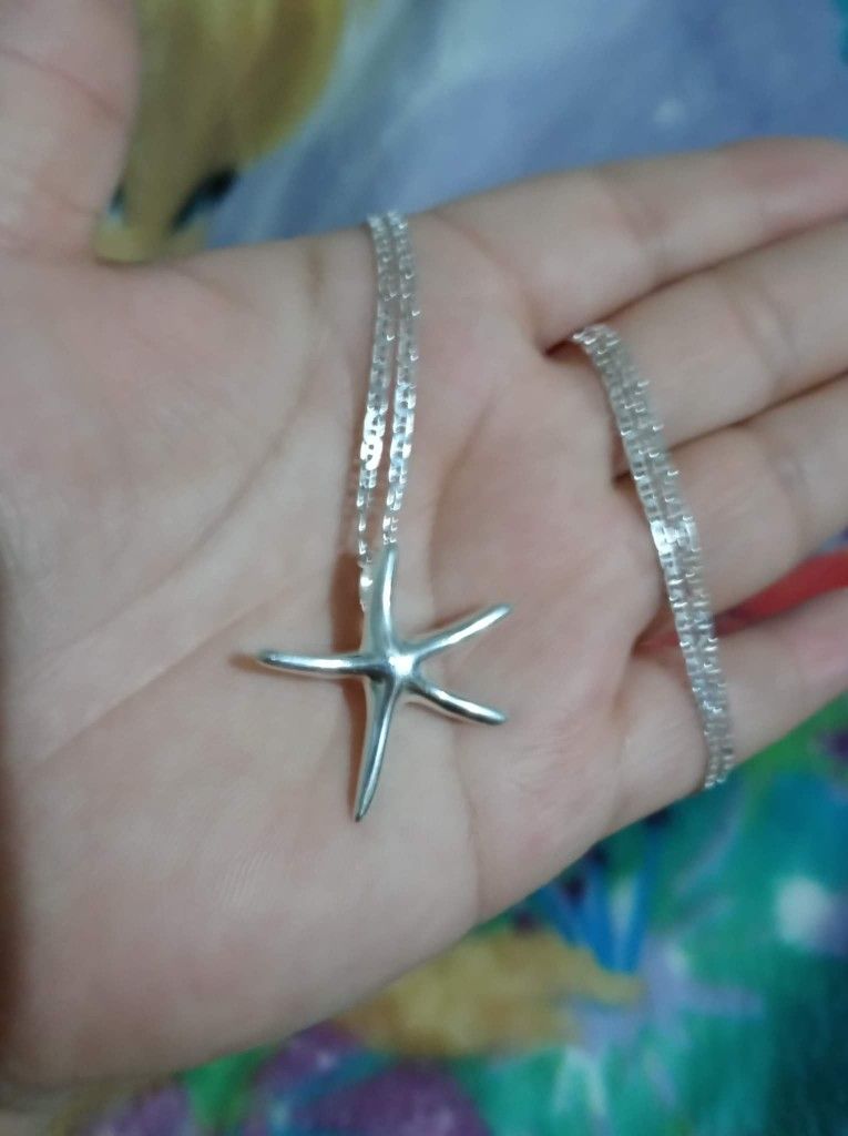 925 Sterling Silver Chain With The Pendant/Cadena Con Dije De Estrella De Plata 925