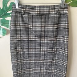 Plaid Mini Pencil Skirt