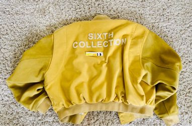 Fear of God 6th Collection Suede Varsity Bomber Jacket "Winnie the Pooh" 2018 M