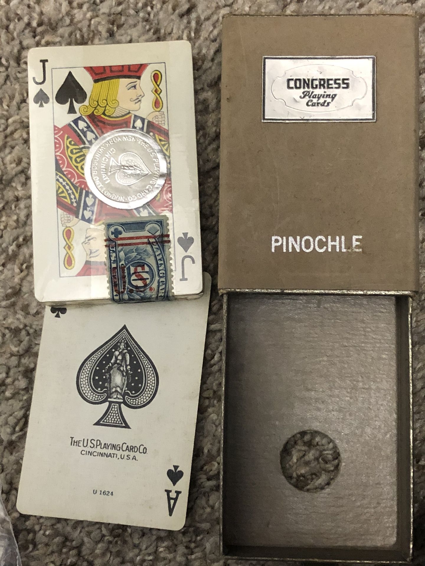Extremely Rare Antique PINOCHLE Congress Landscape Playing Cards SEALED IN FACTORY ORIGINAL BOX- Museum Quality!!!!!- ONE OF A KIND!!