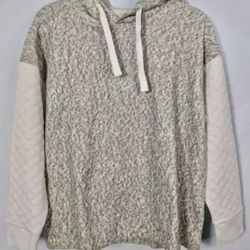 madewell quilted-sleeve hoodie sweatshirt small oversized 