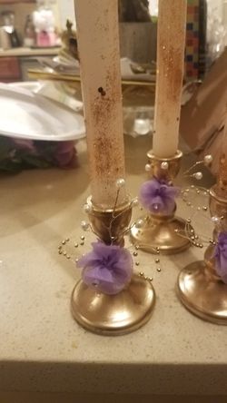 Gold Candles $ Holders