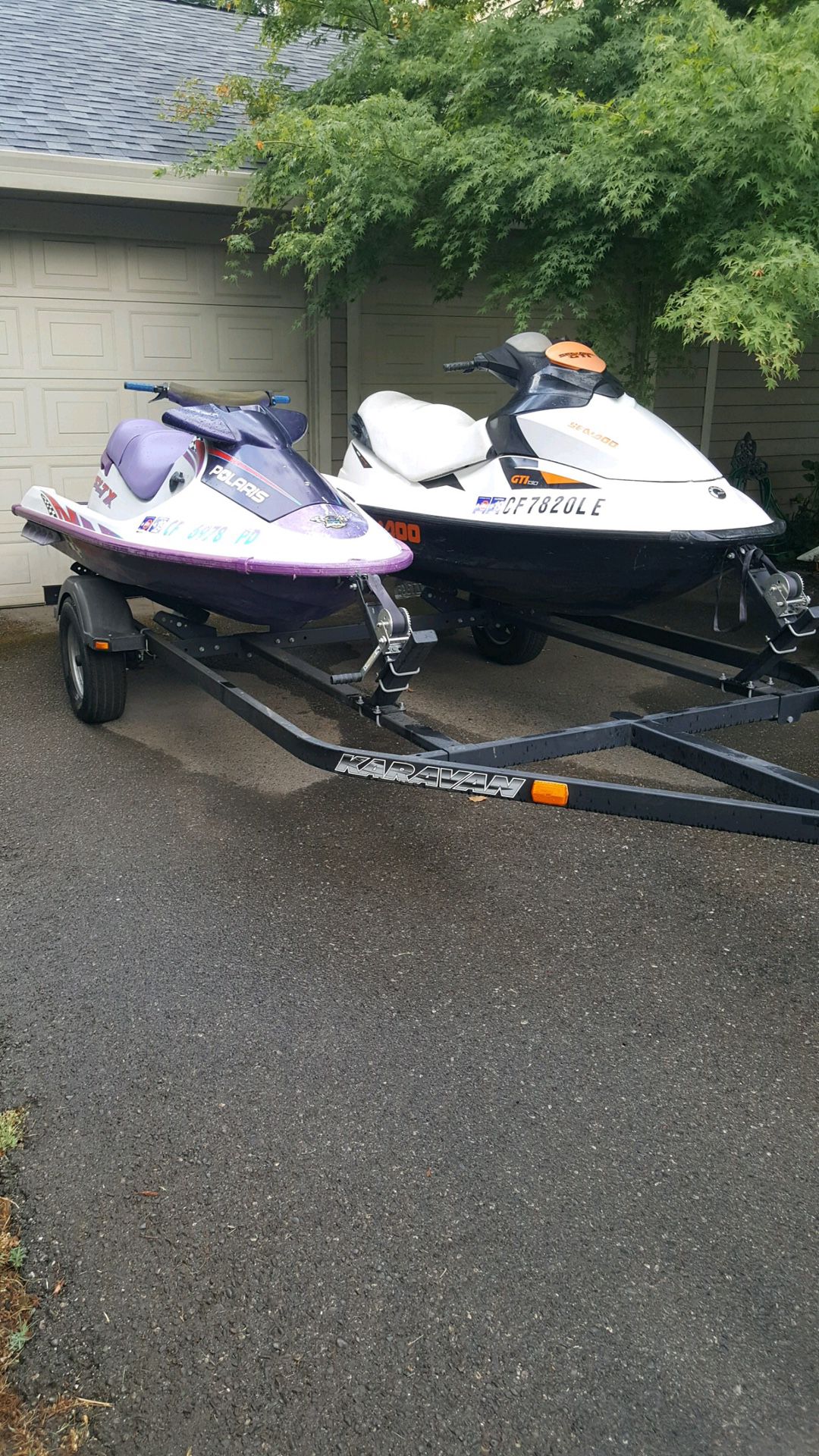 Two Jet Skis and Trailer