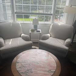 Oversized Linen Chairs (Set of 2)