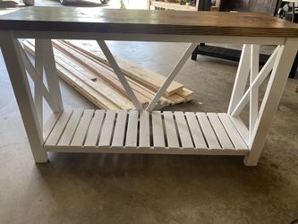 Farmhouse X entryway table or tv stand