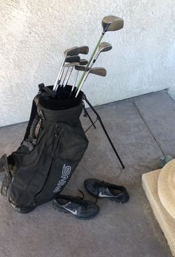 GolfClubs,bag, shoes ( 11 ) and balls $200 Firm