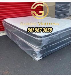 Queen Pillow Top Mattress Set $209 | Brand New