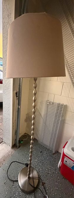 Brushed Nickel Stacked Ball Floor Lamp