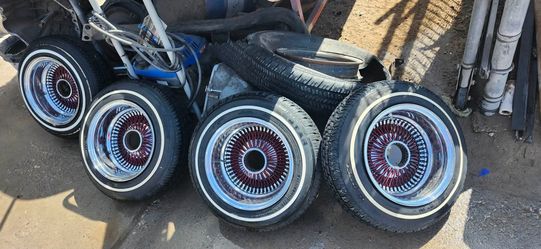 13x7 wire wheels with small 5 lug adapters street condition