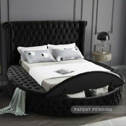 [SPECIAL] Luxus Velvet Black Queen Storage Platform Bed

