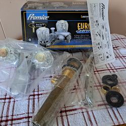 Premier Euro Series Chrome 2 Knob Lavatory Faucet #120170 
