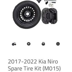 Kia Niro Spare Tire Kit With Tire 2017-2022 Models 