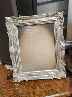 Ornate silver picture frame