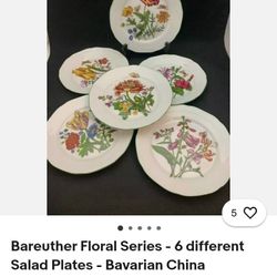 Bavarian china /  6 saucers
