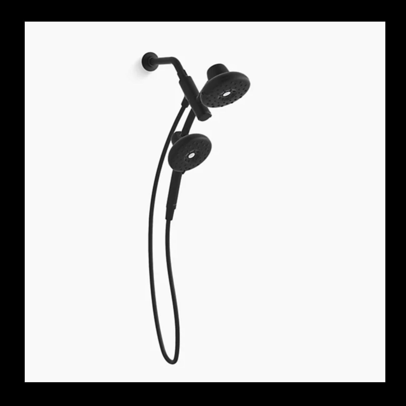 KOHLER Matte Black Round Dual/Combo Shower Head