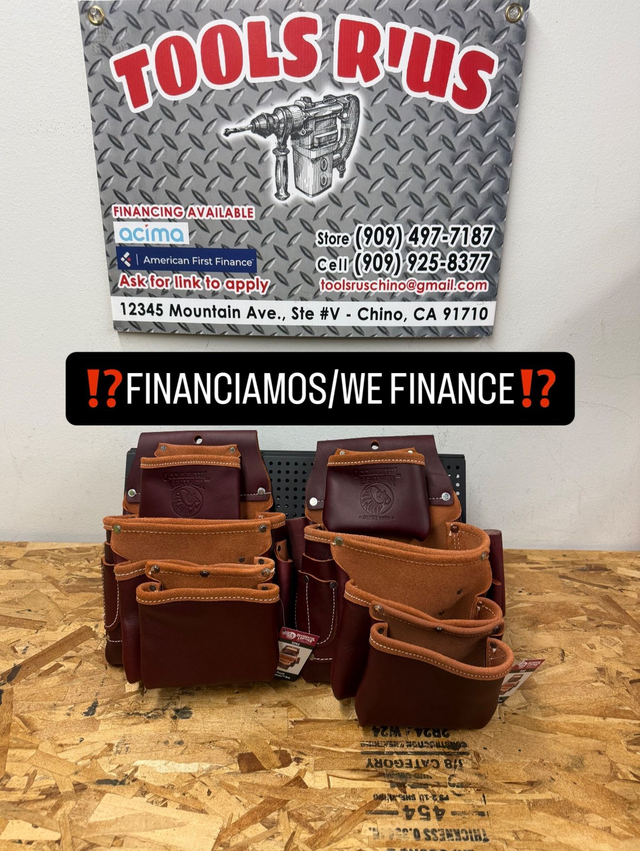 5062 OCCIDENTAL LEATHER 4Pouch Pro Fastener Bag(EACH)**(FINANCIAMOS/WE FINANCE)**
