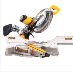 DEWALT 15 Amp Corded 12 in. Double Bevel Sliding Compound Miter Saw with XPS technology, Blade Wrench and Material Clamp