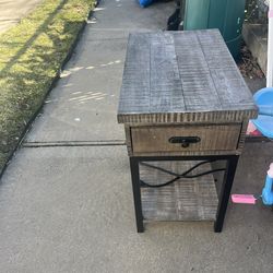 Small Side Table With Outlets In Back