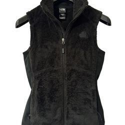 The NORTH FACE Furry Fleece Vest  Women's Small Black EXCELLENT Condition 