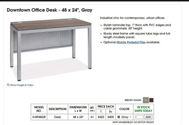 Warehouse desk. Still in box.