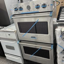 Stainless Steel Viking 5 Series Double Wall oven 30” Premiere 