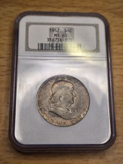 Toned Franklin Half Dollar 