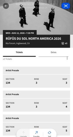 Rufus Du Sol Tickets