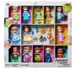 Disney 5'' Animators' Collection Mini (13) Dolls Gift Set Snow White w/ Animals Rare Hard to Find!