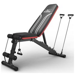 FLYBIRD Adjustable 15 Degree Decline Sit Up Sturdy Workout Bench