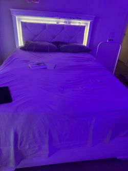 Bed frame with led lights