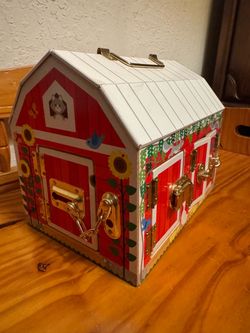 Melissa & Doug Lock and Roll Barn Toy