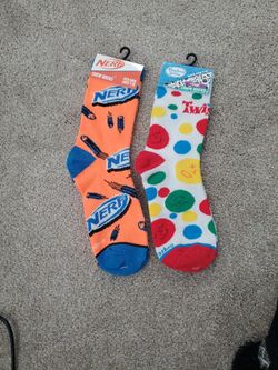 NWT KIDS NERF OR TWISTER CREW SOCKS