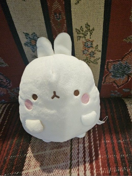 MOLANG  WHITE STUFFED PLUSH  ANIMAL  TOY  COIN  PURSE  /WALLET 