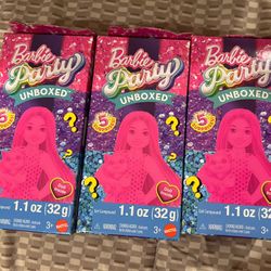 Barbie Party Unboxed Chelsea Doll Set, Glam Party Series with 6 Surprises Including Pet & Color Change 