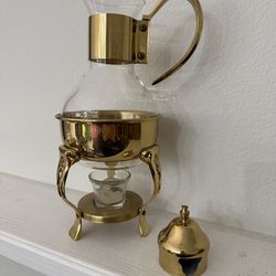 Princess House brass coffee carafe