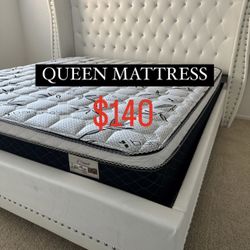 Queen Size Pillow Top Bamboo Brand Mattress New 