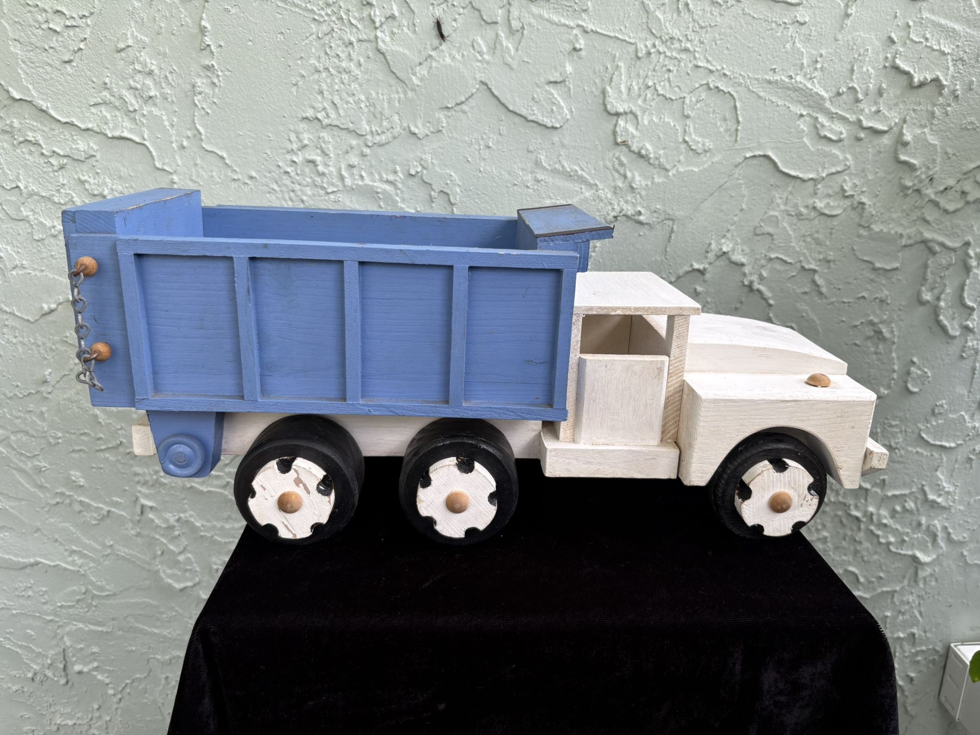 Vintage Handmade Wooden Ecofriendly Detailed Dump Truck (L: 17”)