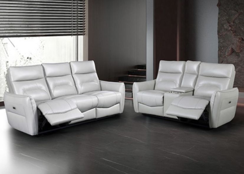Leather Power Recliner Sofa And Loveseat Set Brand New 