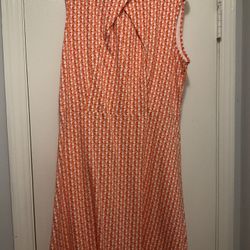 Women’s New York & Company Fit & Flare Orange Dress Size XL 