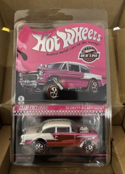 Hot Wheels RLC Exclusive '55 Chevy Bel Air Gasser in Spectraflame PINK